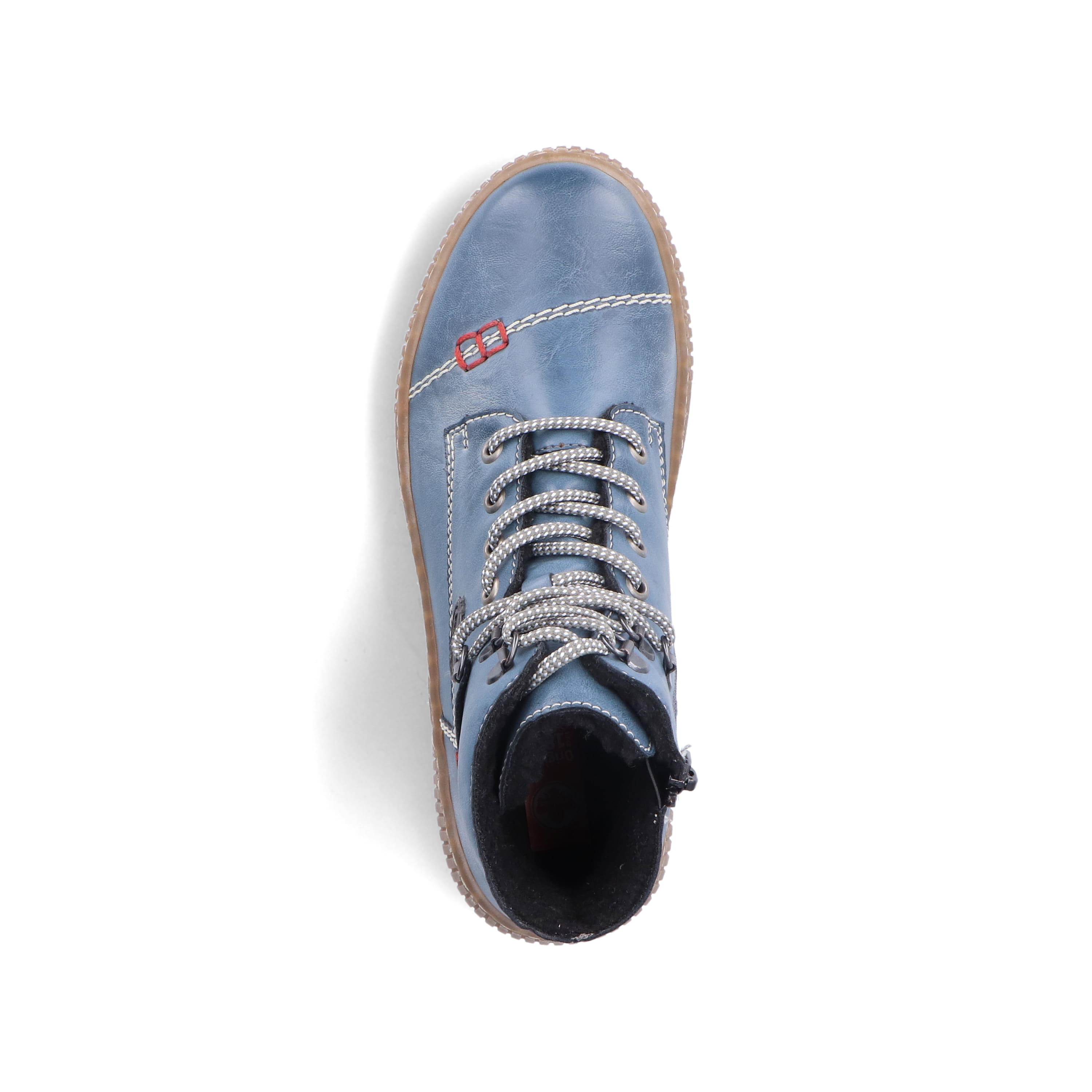 Rieker Damen Schnürstiefel himmelblau
