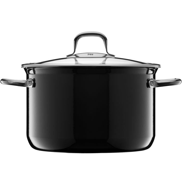 Fusiontec Compact Kochtopf mit Glasdeckel, 24 cm, Black