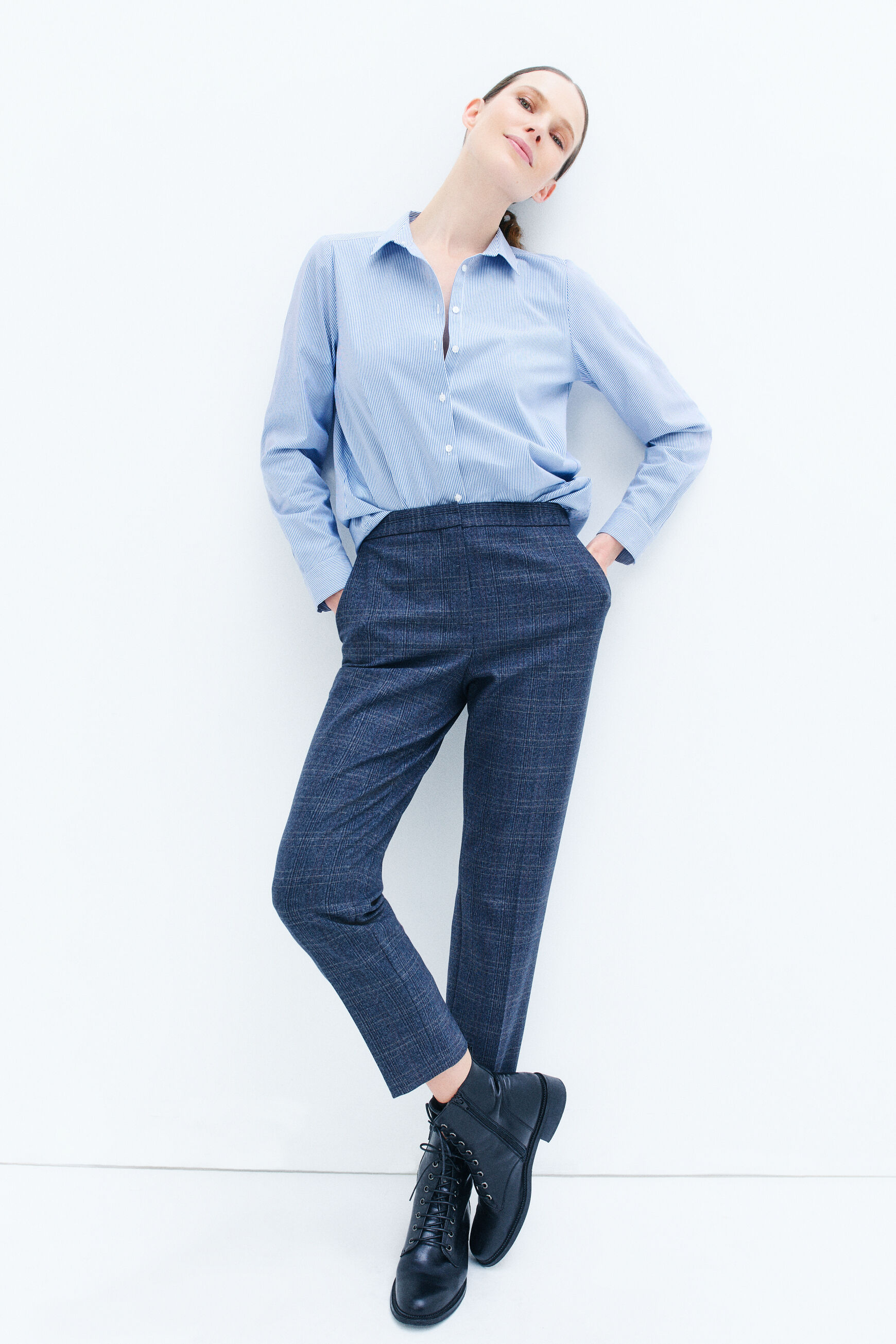 pantalon sidiki bleu marine femme