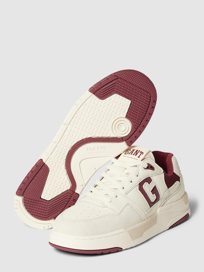 Sneaker mit Kontrastbesatz Modell 'Ellizy' in offwhite