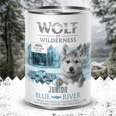 Wolf of Wilderness Junior 6 x 400 g - Duo-Protein