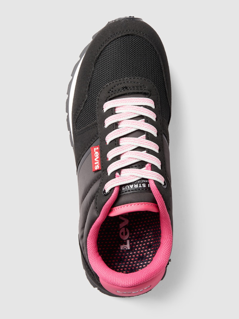 Sneaker mit Label-Details Modell 'ALEX' in schwarz