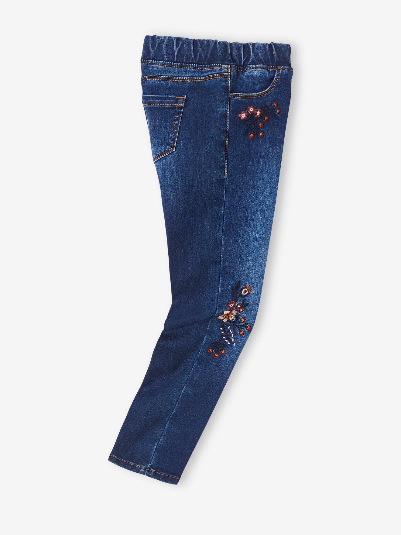 Vertbaudet Mädchen Jeggings WATERLESS, Hüftweite SLIM Oeko-Tex - blue stone