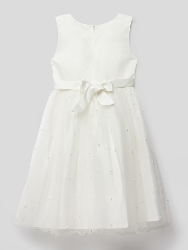 Kleid mit Schleifen-Detail in ecru