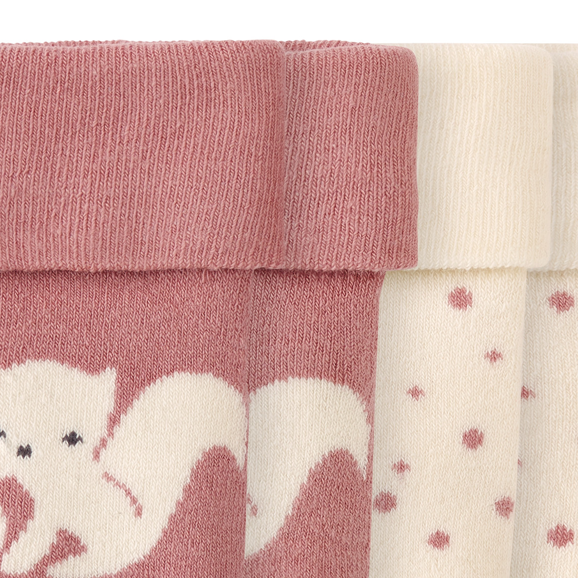 2 Paar Newborn Socken mit Umschlagbündchen
