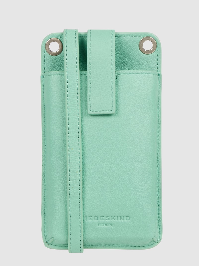Handytasche aus Leder in grün