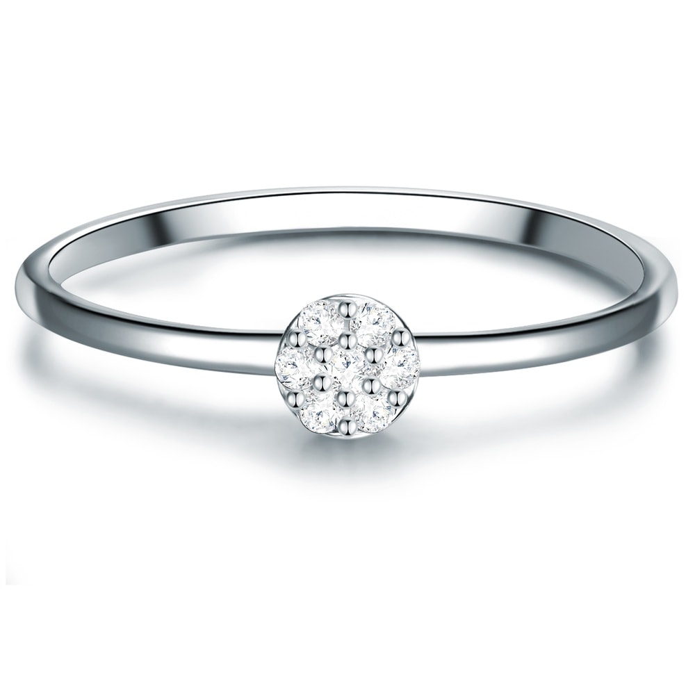 Trilani Bague en argent Argent sterling Oxyde de zirconium (CZ) en Argent Bague