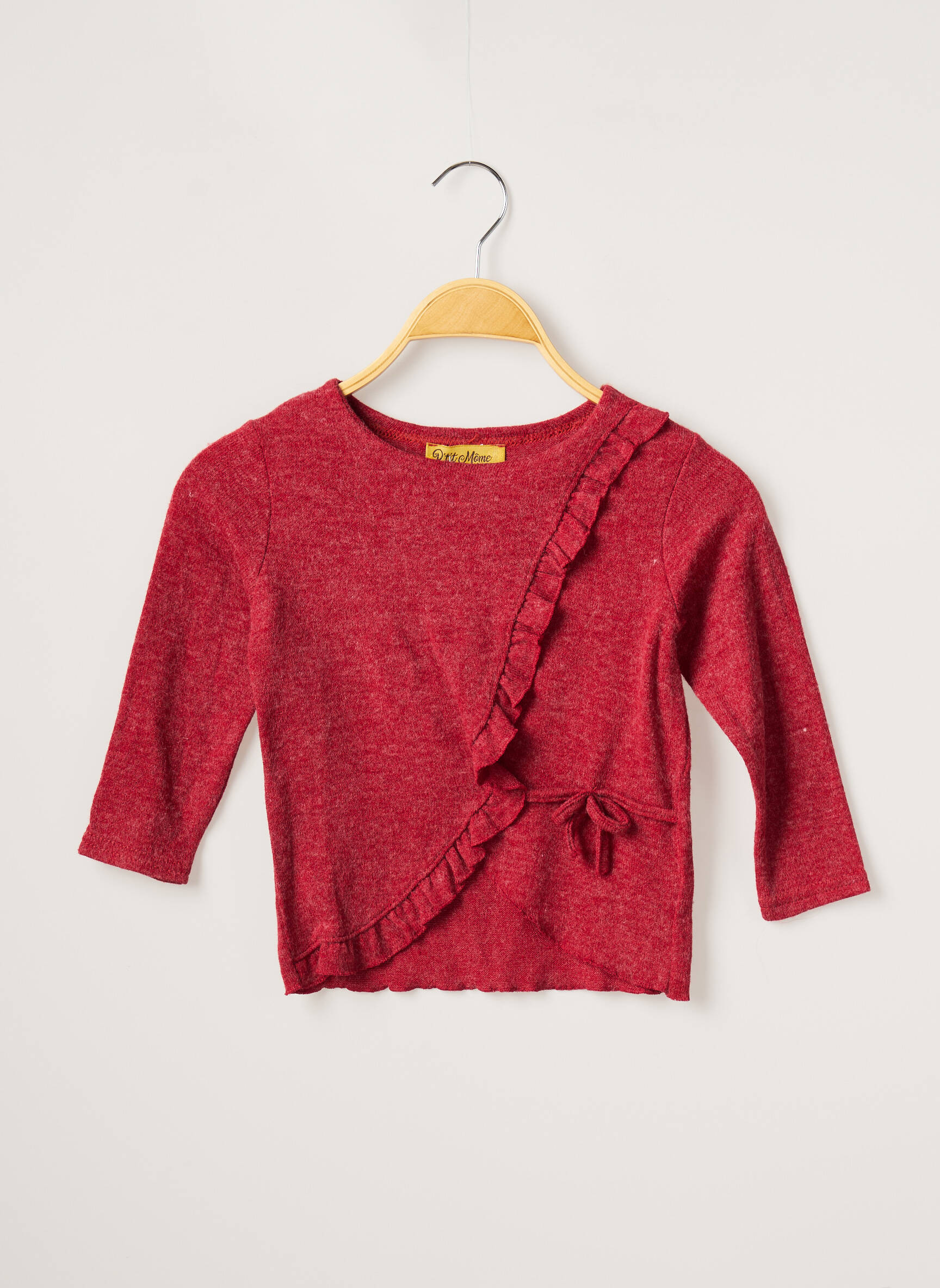P Tit Mome Pulls Fille couleur rouge