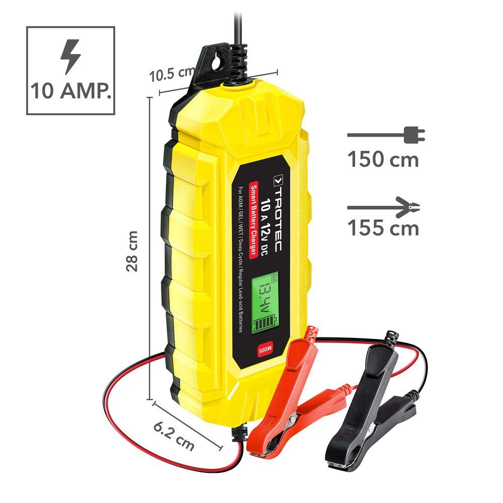 TROTEC PBCS 10A, Universal-Ladegerät Autobatterie-Ladegerät (Winterlademodus)