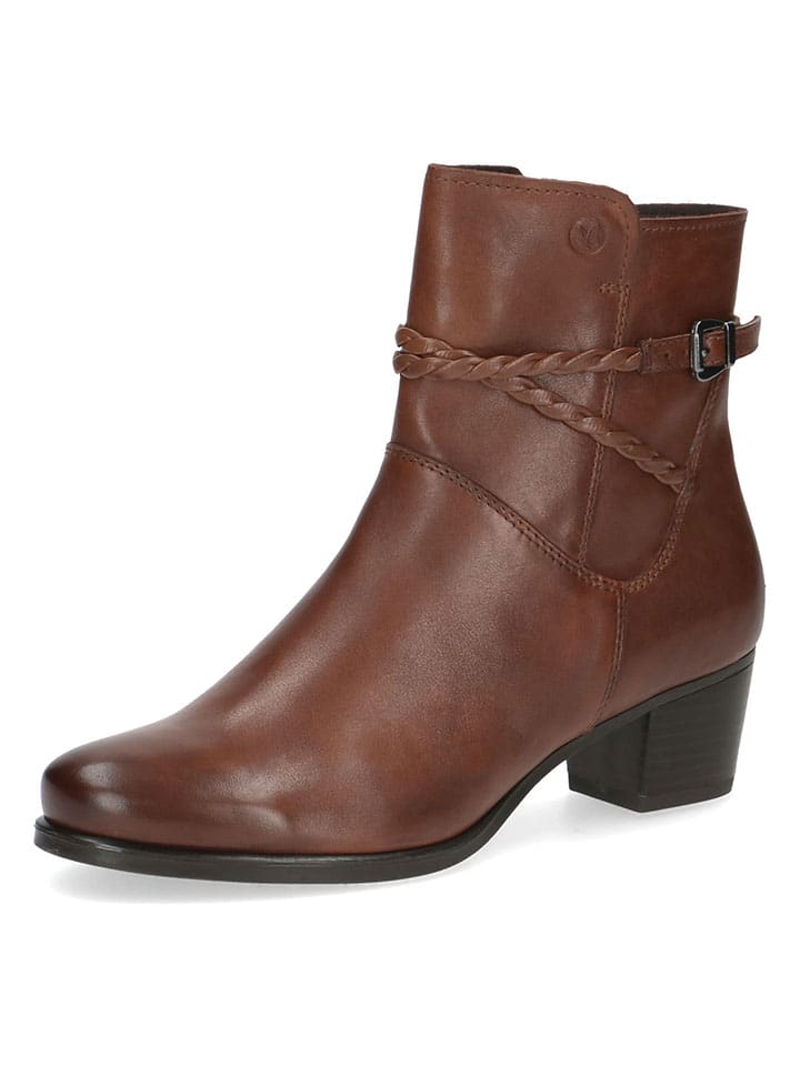 Caprice Leder-Stiefeletten in Braun günstig kaufen