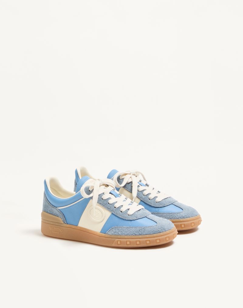 Baskets Upvillage couleur croûte avec bande en cuir de veau nappa