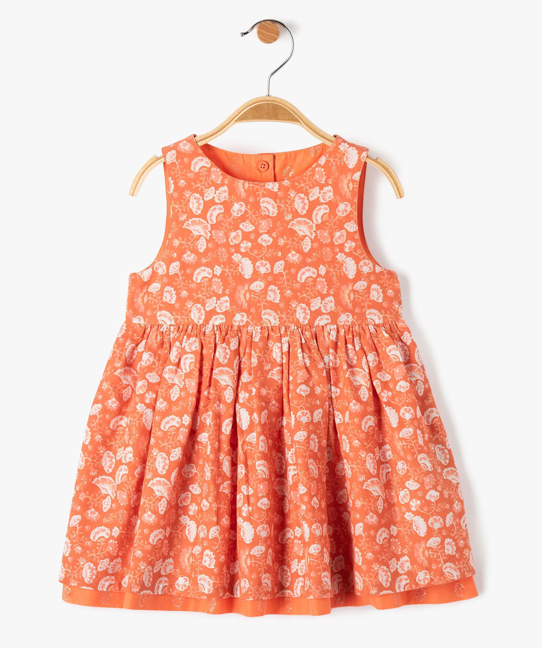 Robe bébé fille à paillettes réversible rouge fonce | GEMO