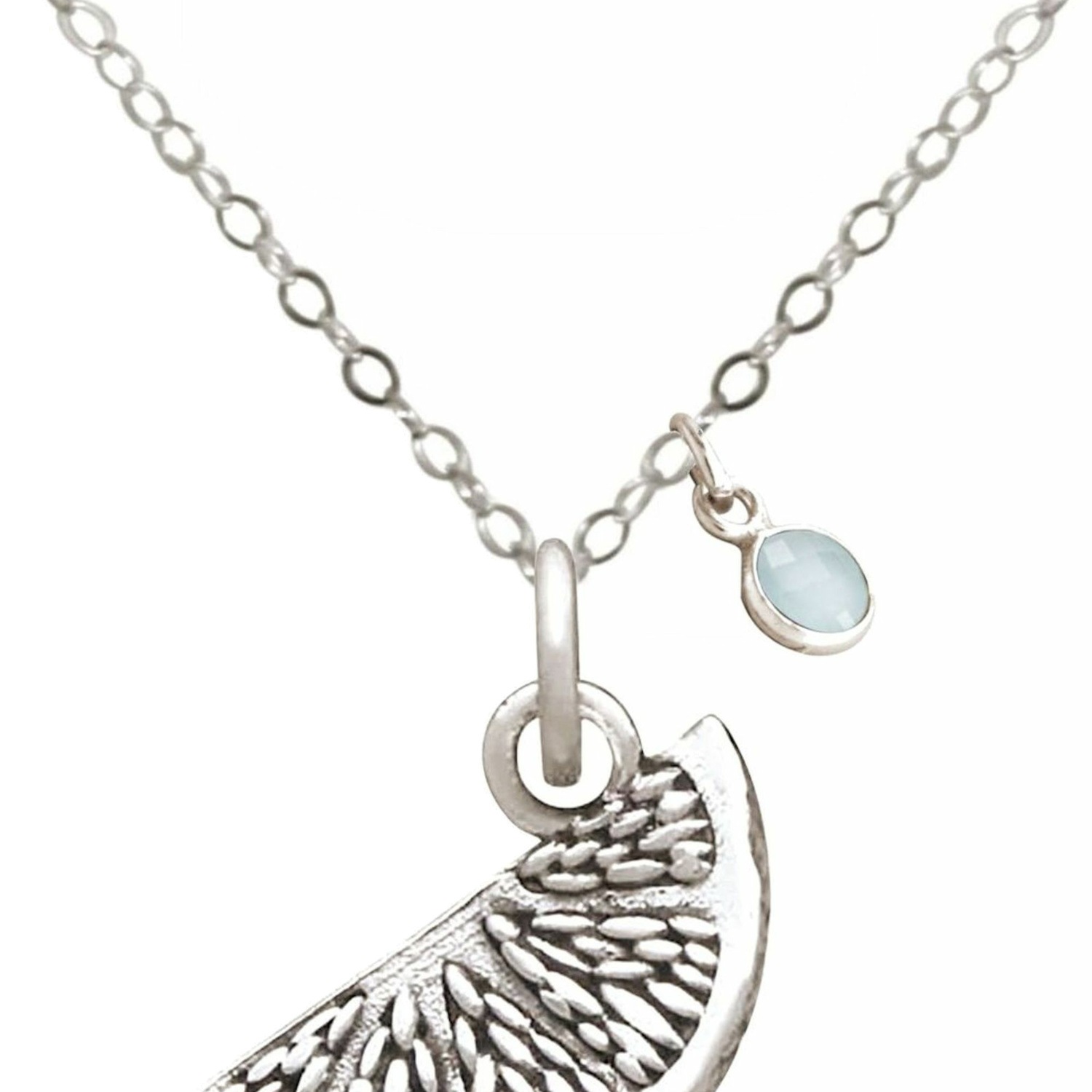 Kette mit Anhänger 'ORANGE Chalcedon'