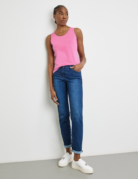 Basic Top aus nachhaltigem Baumwoll-Stretch