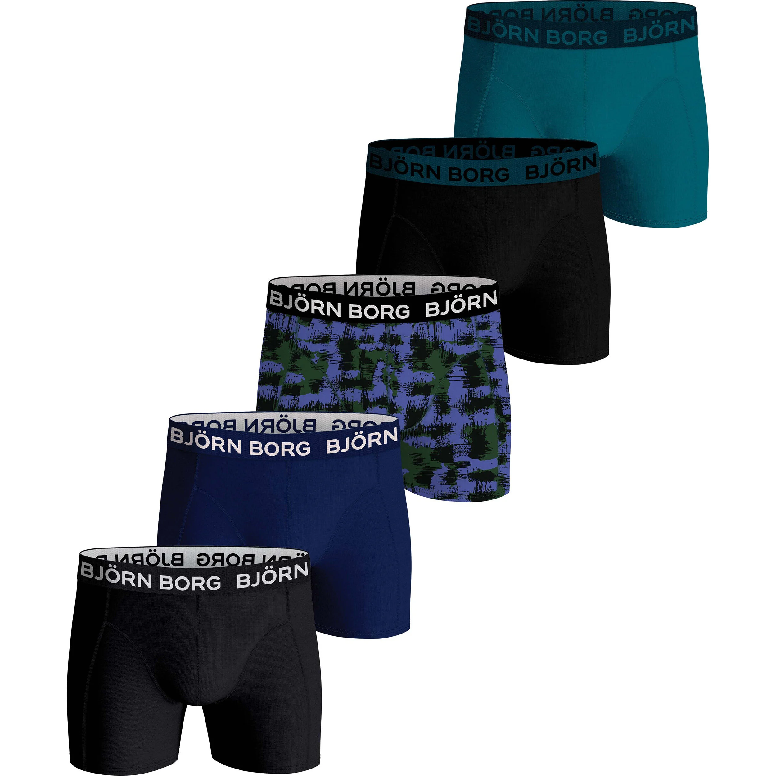 Cotton Stretch Boxer Short 5er Pack Herren - Mehrfarbig