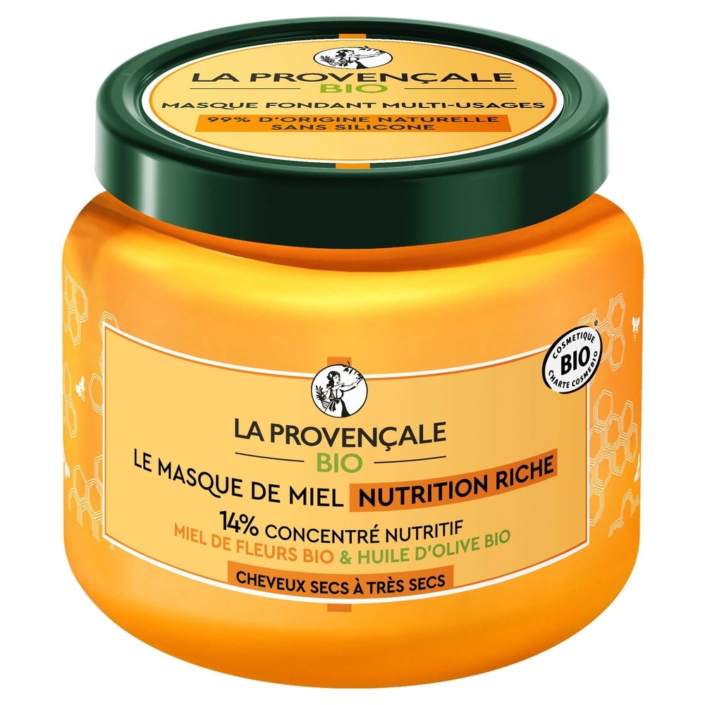 La Provençale Nutrition Riche Masque multi-usages cheveux secs à trèssecs certifié bio