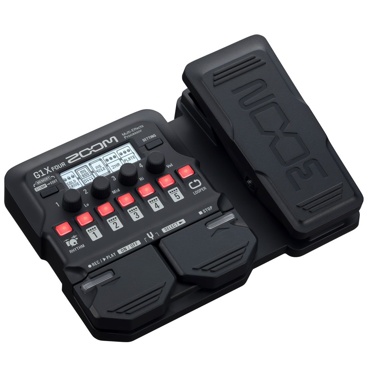 Zoom Audio E-Gitarre G1X FOUR, Multi-Effektgerät, mit Netzteil