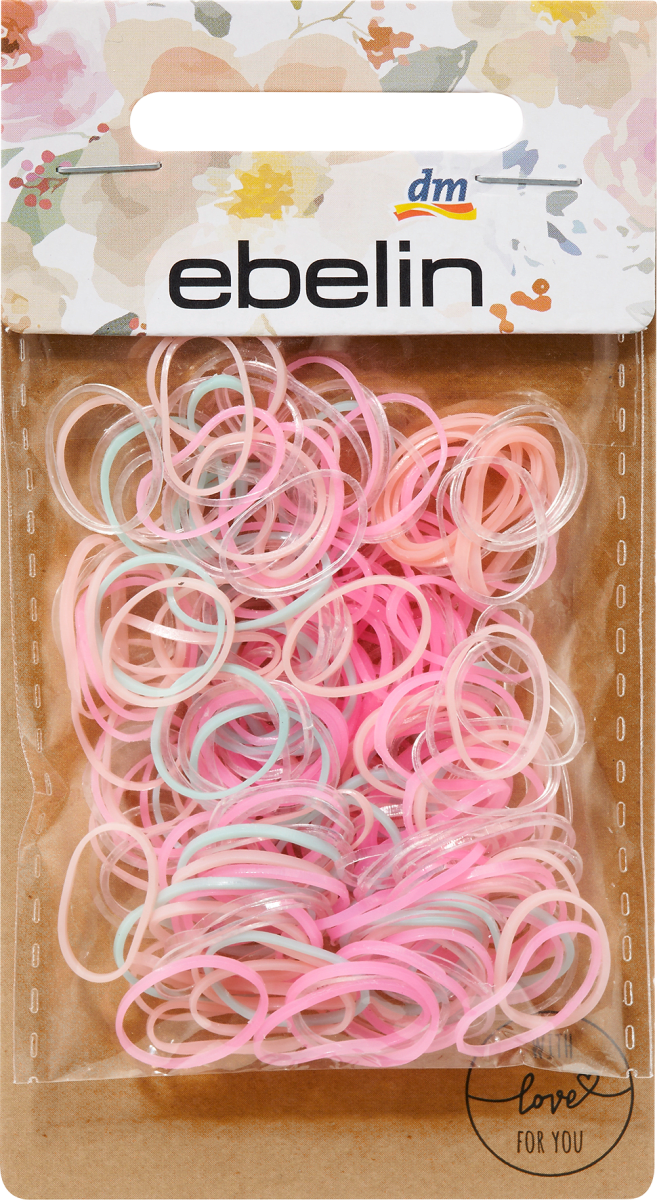 Mini-Haargummis Rosa-Töne, 250 St