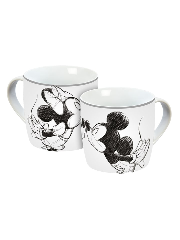 Geda Labels Tasse Mickey Kiss Sketch silbergrau  in Grau - 300 ml günstig kaufen onesize