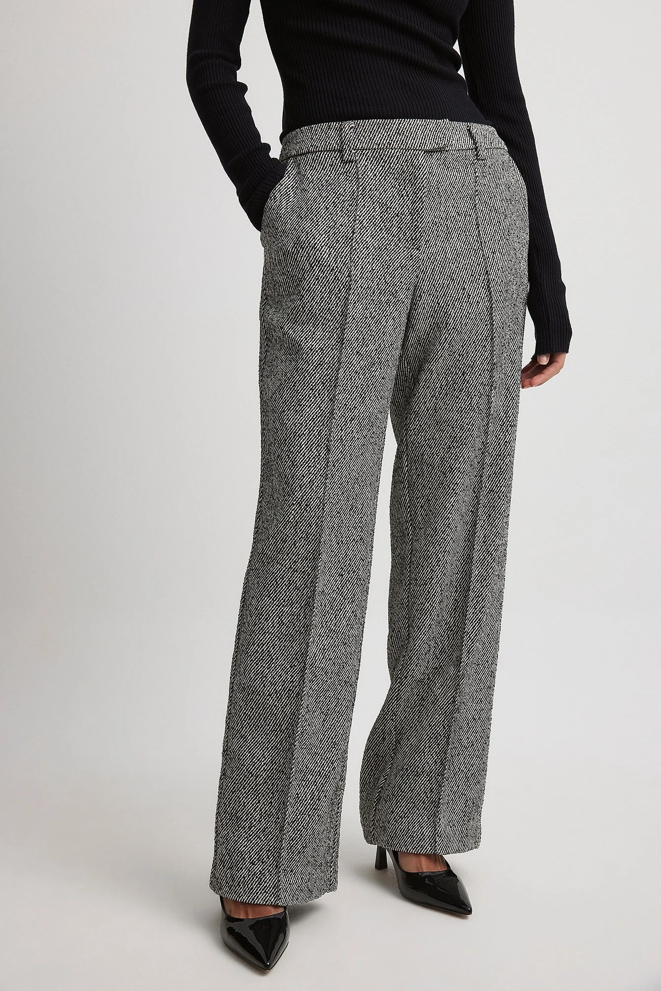 Taillierte Tweed-Hose