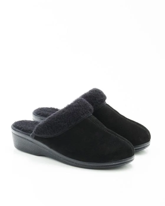 Mules fourrées pure laine