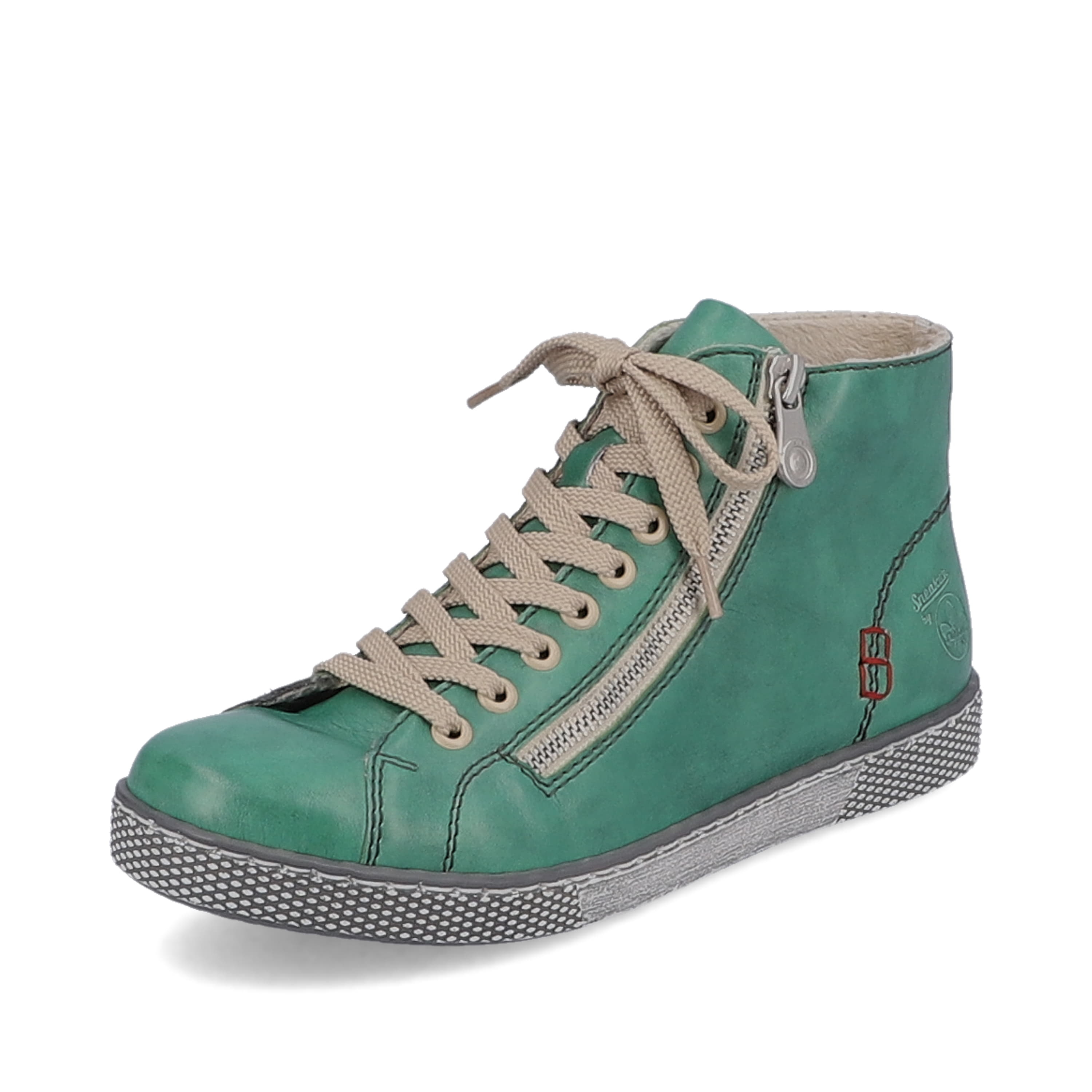 Rieker Damen Schnürschuhe smaragdgrün