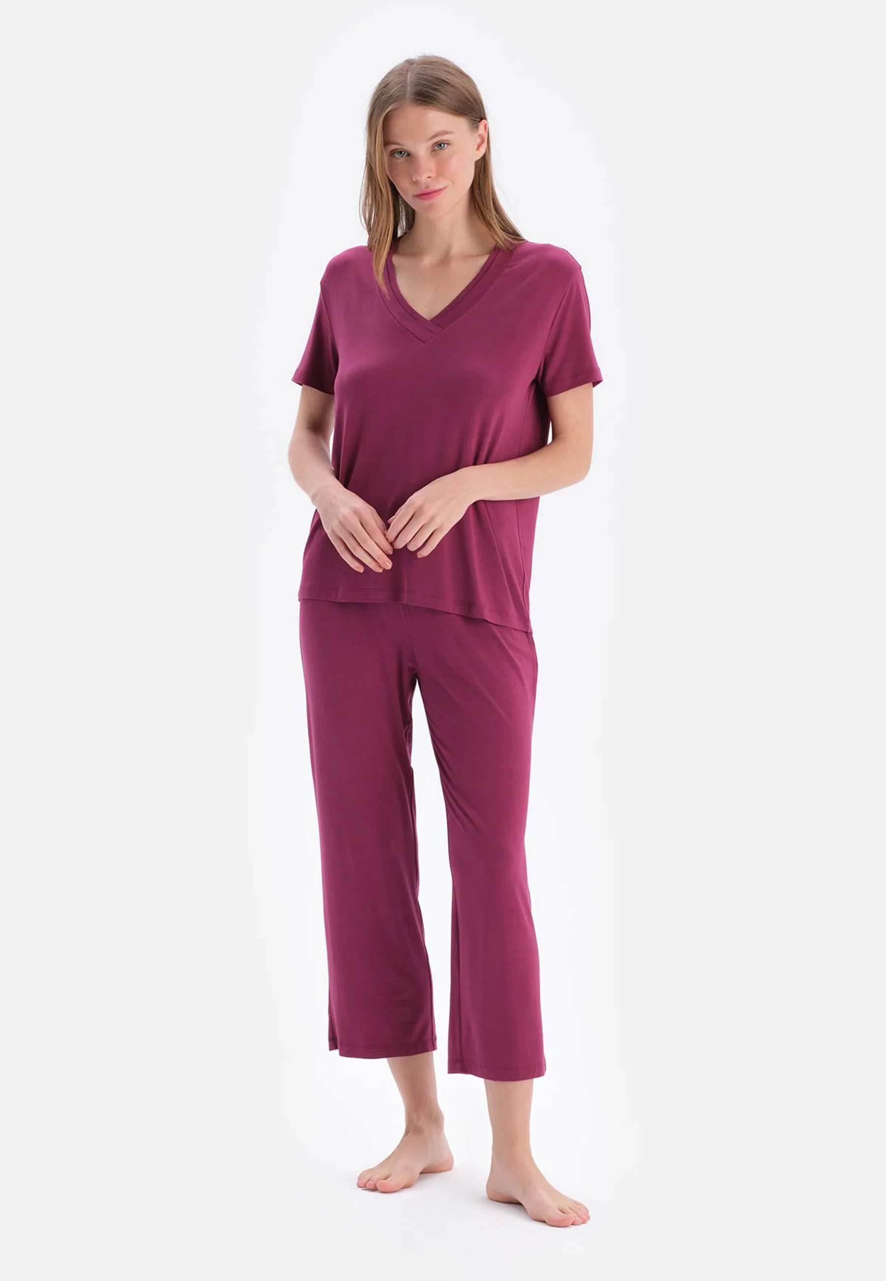 DAGI SHORT SLEEVE V-NECK REGULAR - Pijama