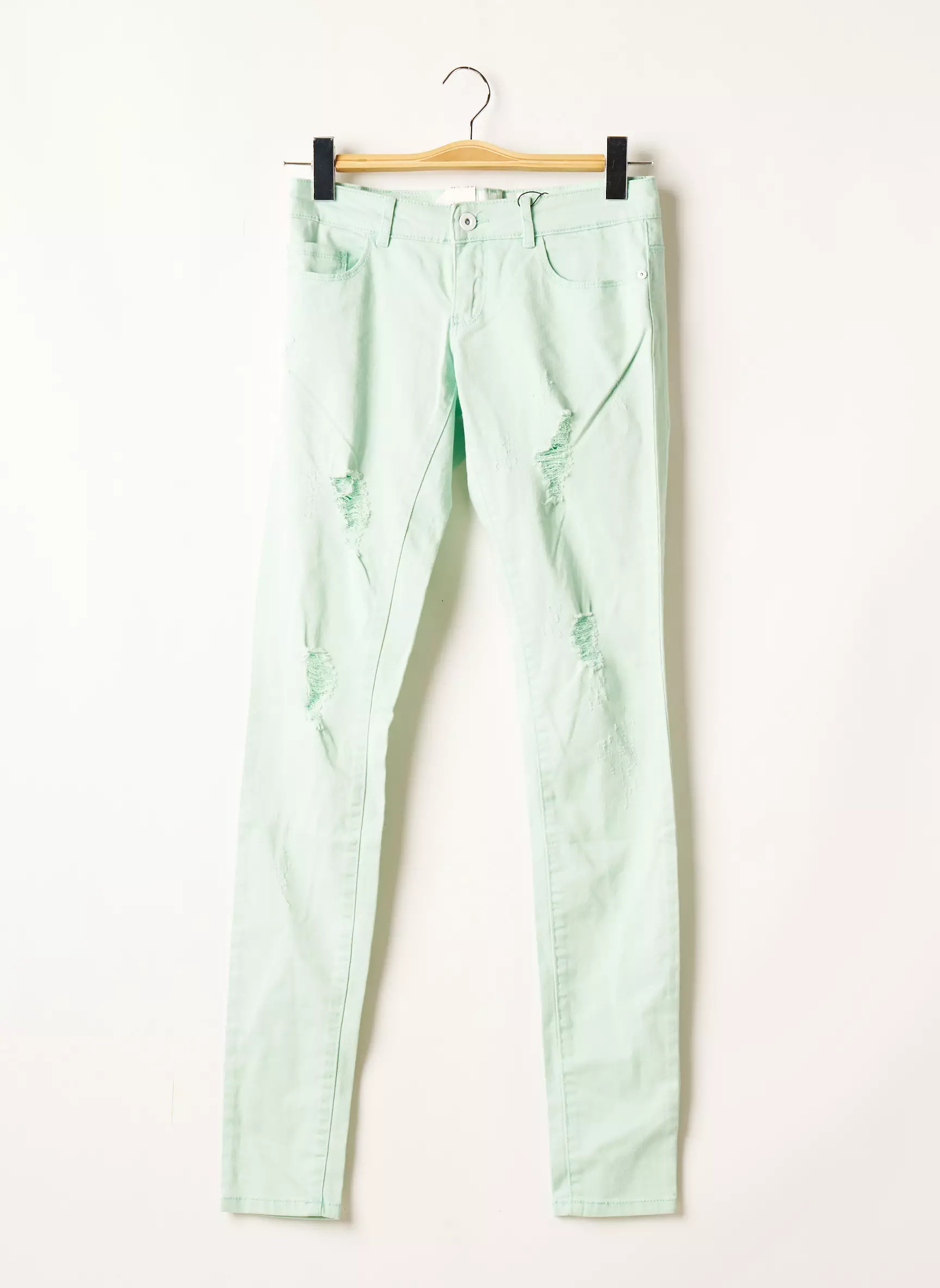 Only Pantalons Slim Femme couleur vert