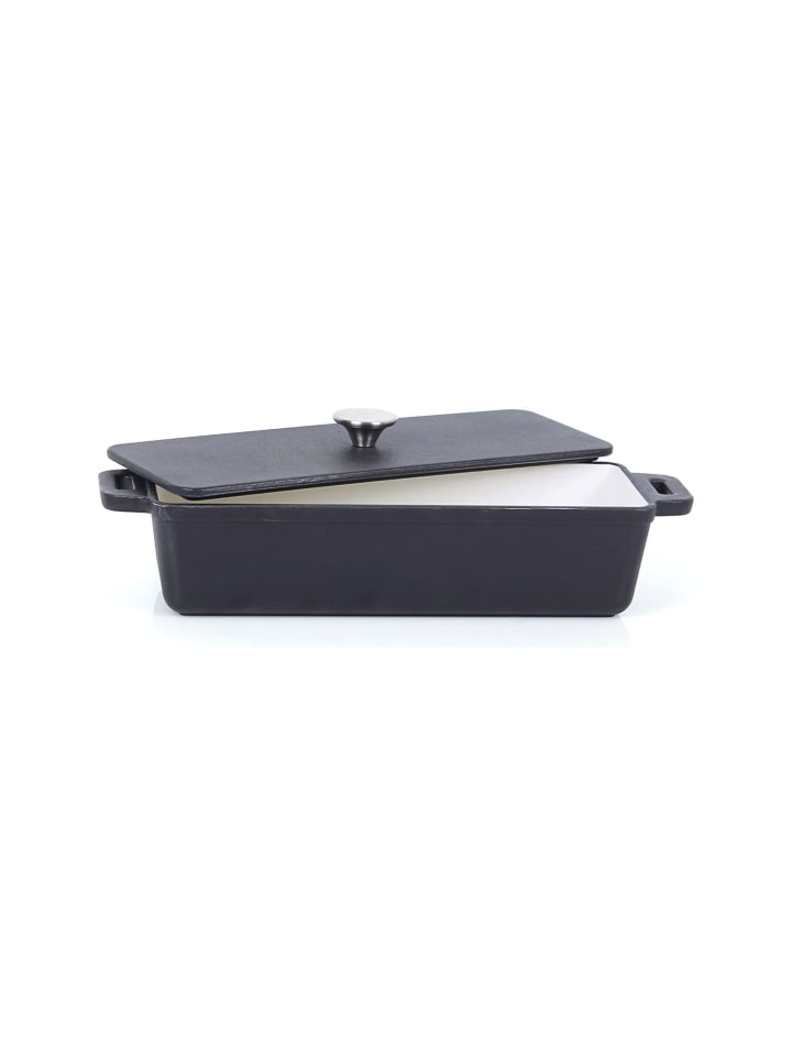 Echtwerk 2 tlg. Set Gusseisen Brotbackform mit Deckel 1.5 l in Schwarz günstig kaufen onesize