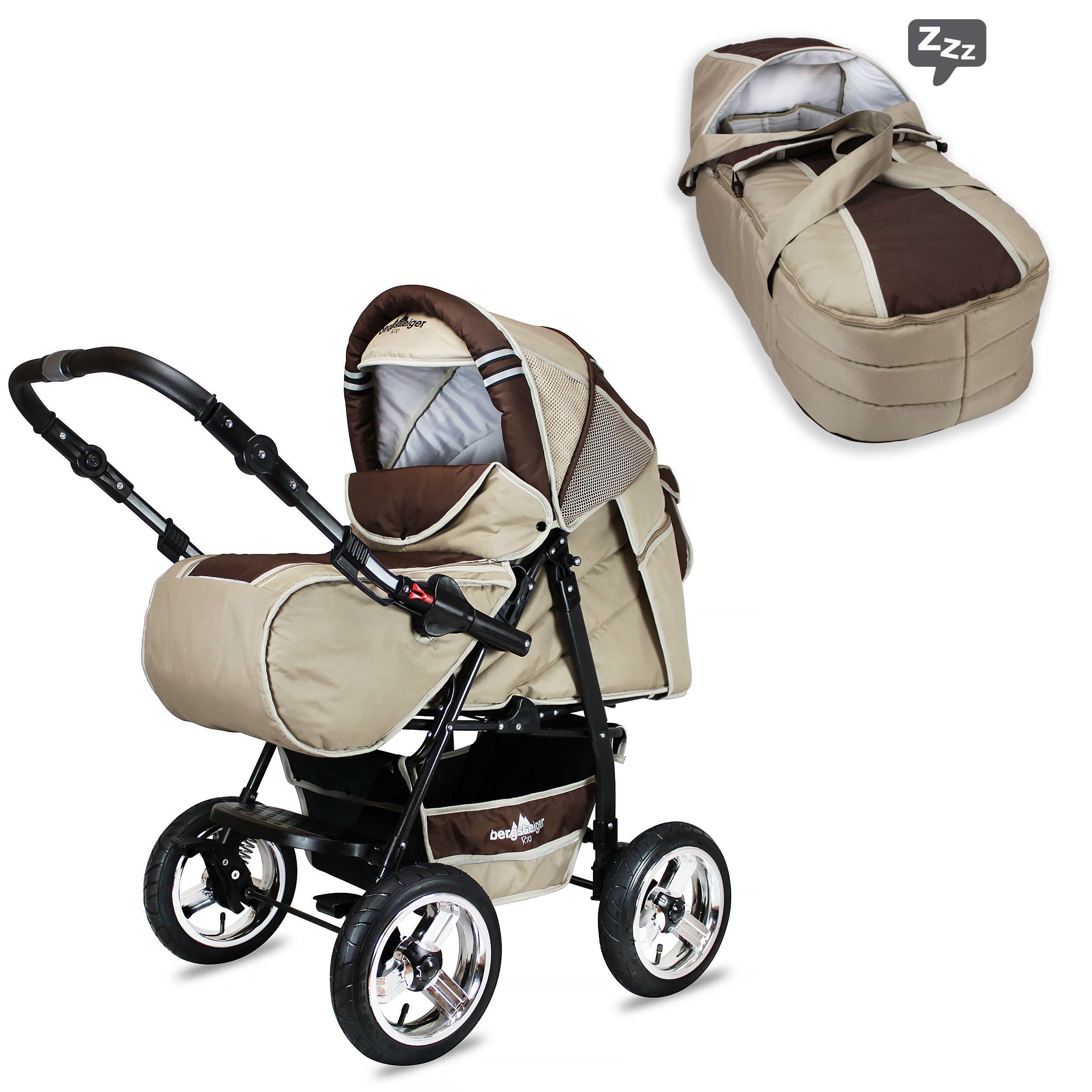 bergsteiger Kombi-Kinderwagen Rio, (10-tlg)