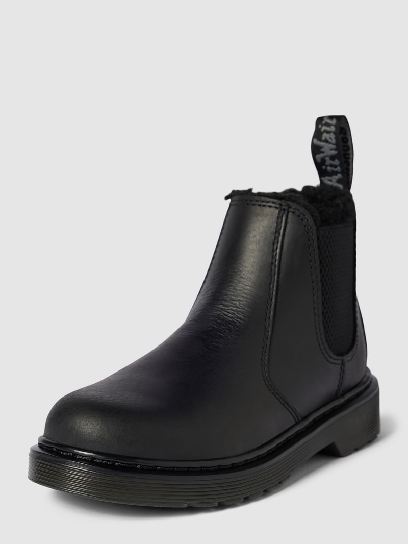Chelsea Boots mit Label-Details Modell 'Leonore' in schwarz