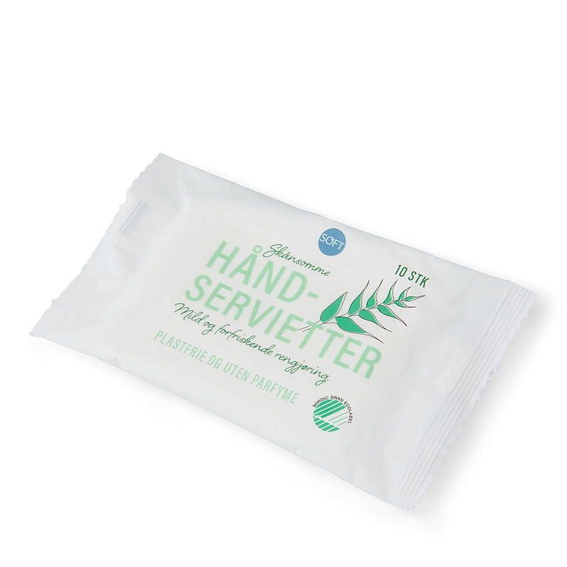 Soft Våtserviett 10 stk Aloe vera reisepakning