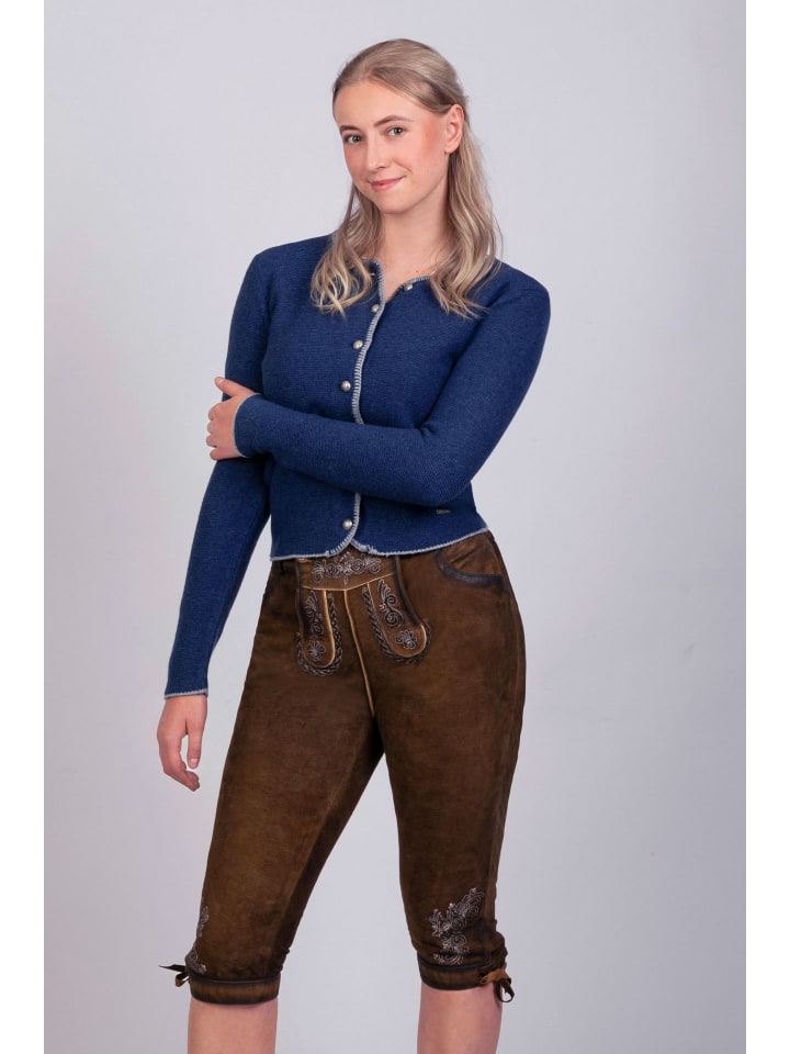 Edelnice Lederhose in dunkelbraun günstig kaufen