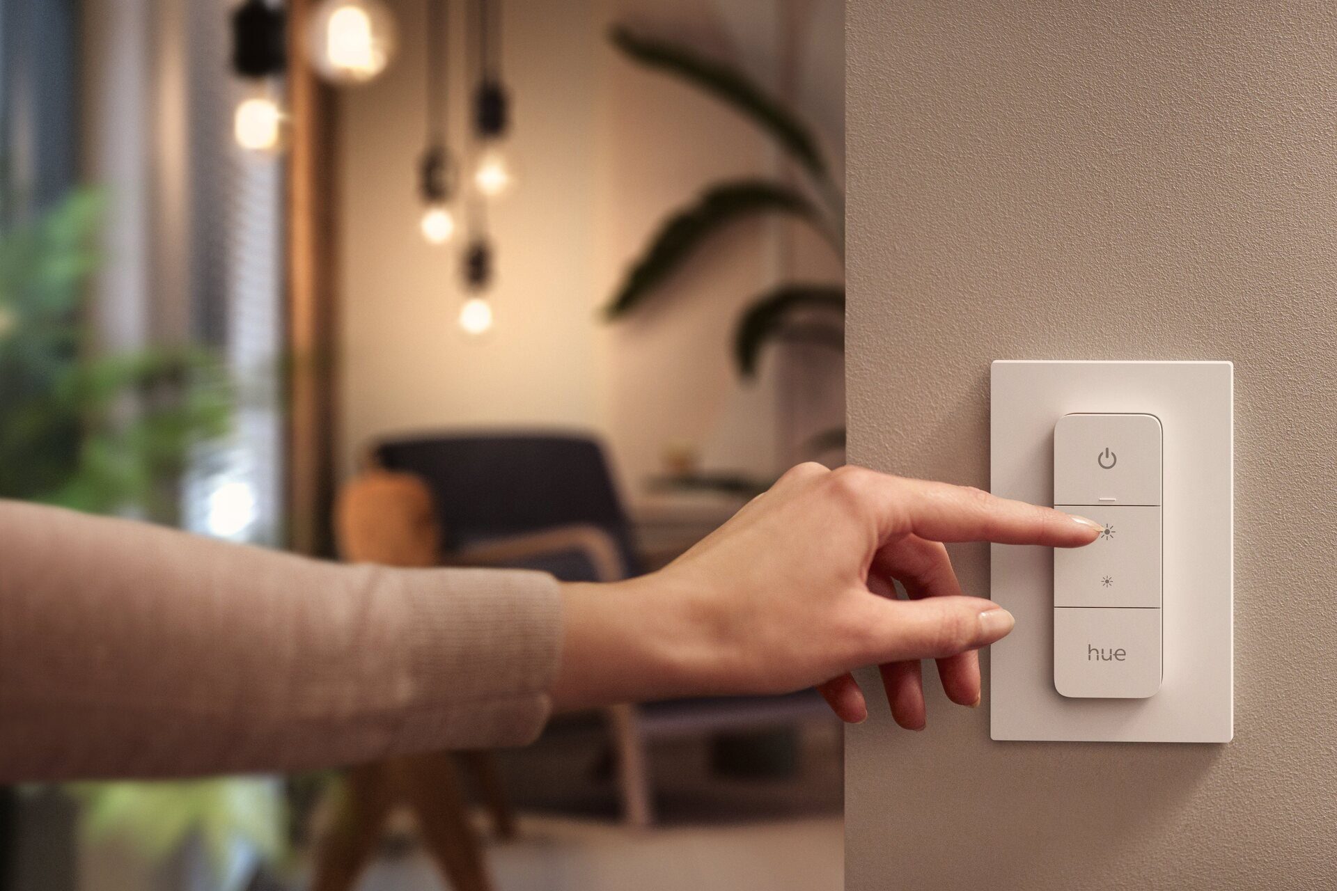Philips Hue LED Deckenleuchte Enrave, Dimmfunktion, LED fest integriert, Warmweiß