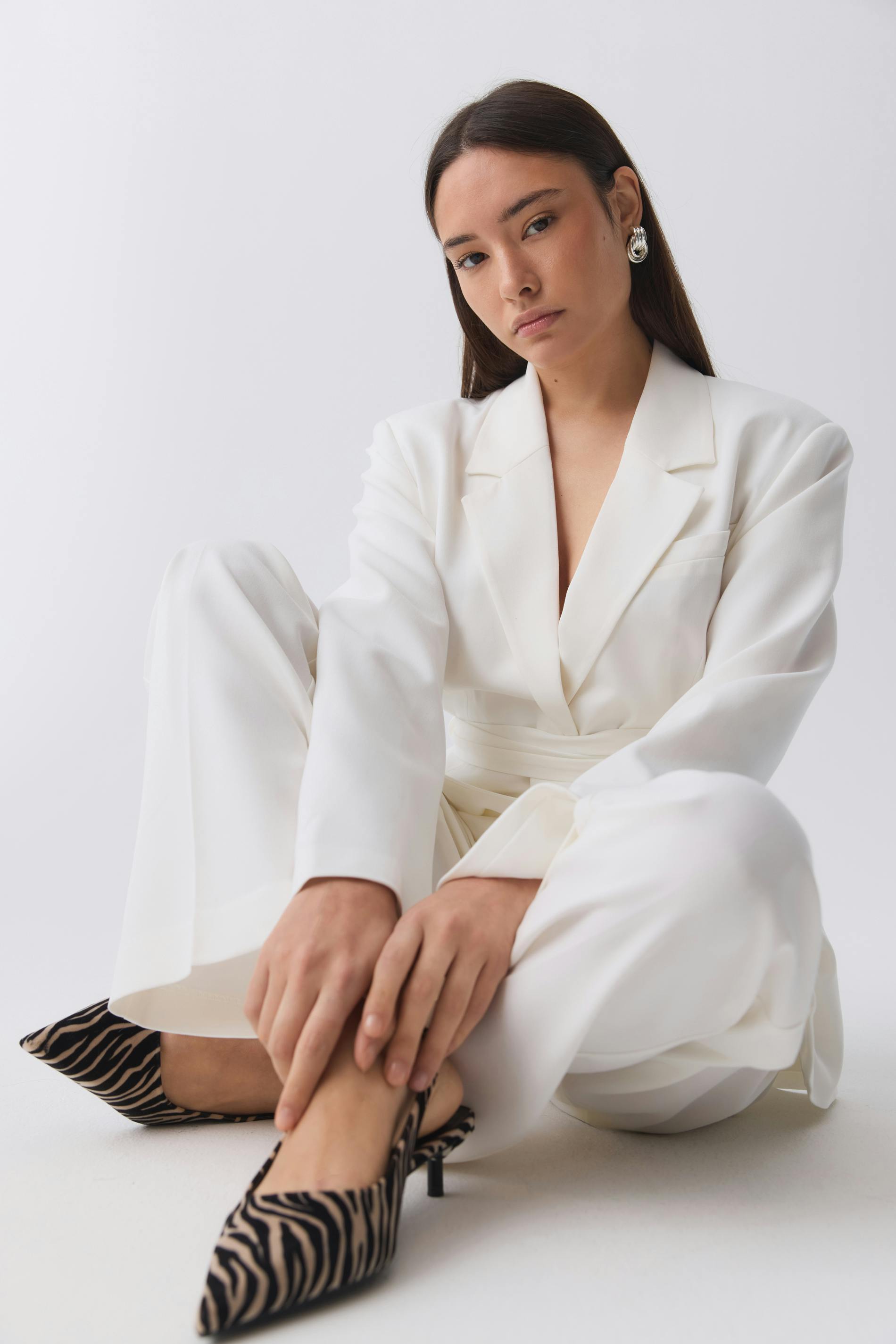 Belted blazer
