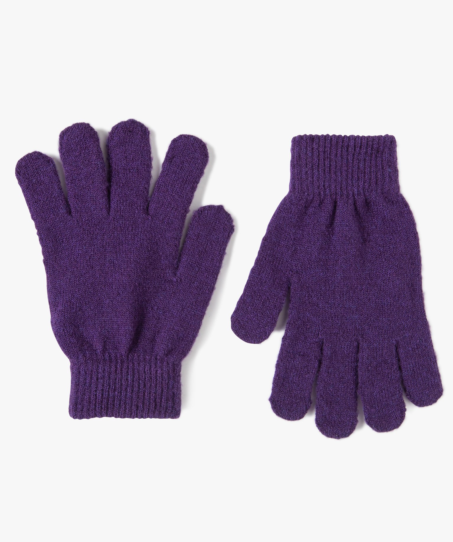 Gants femme en maille fine violet | GEMO
