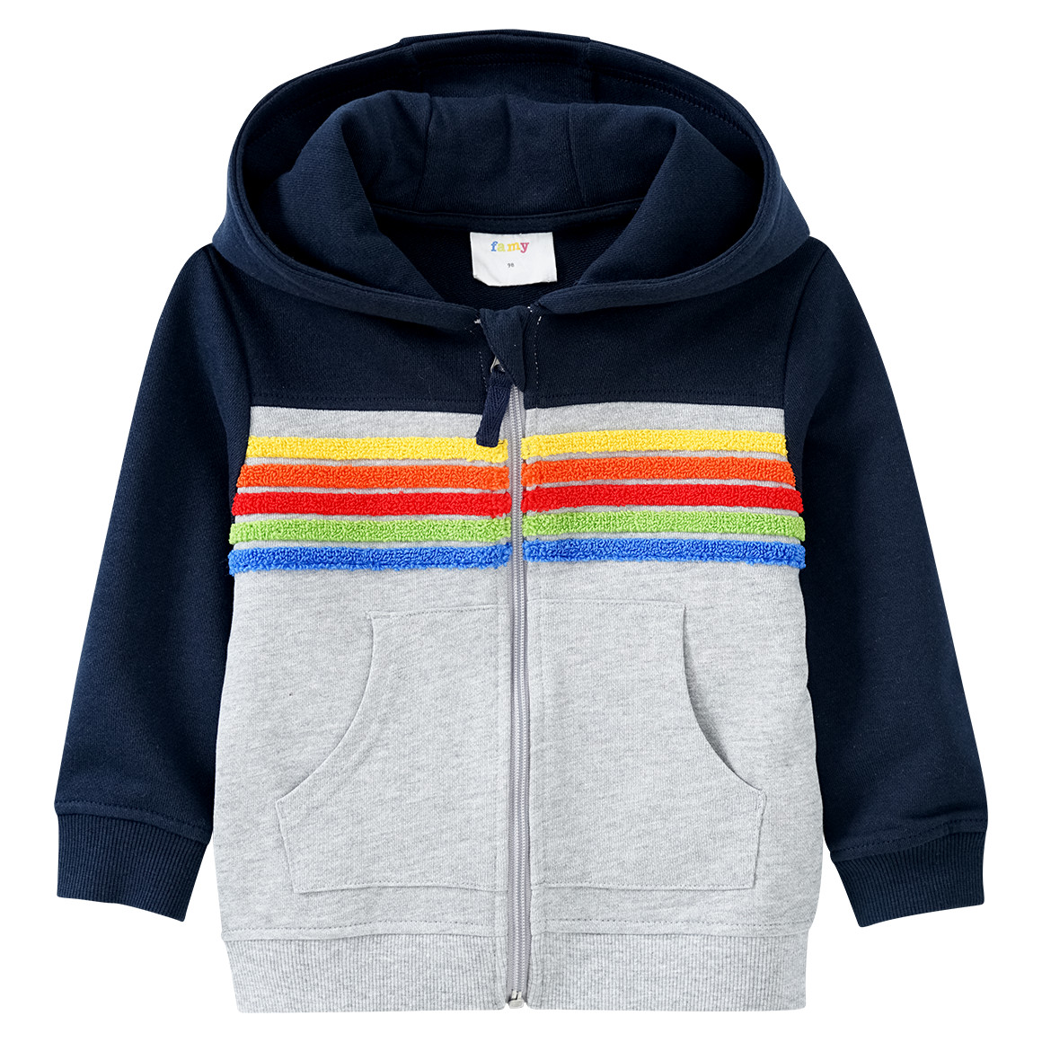 Jungen Sweatjacke mit bunten Streifen