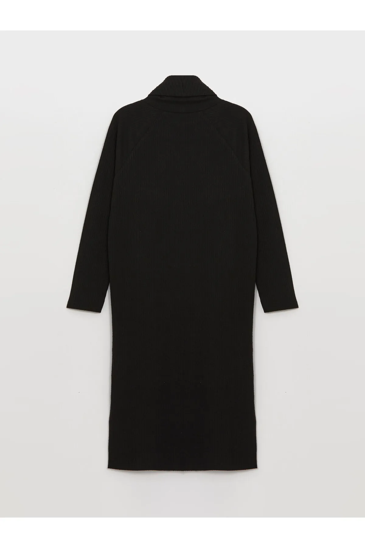 LC Waikiki  Einfarbiges langärmliges Damen-Strickkleid mit Rollkragen