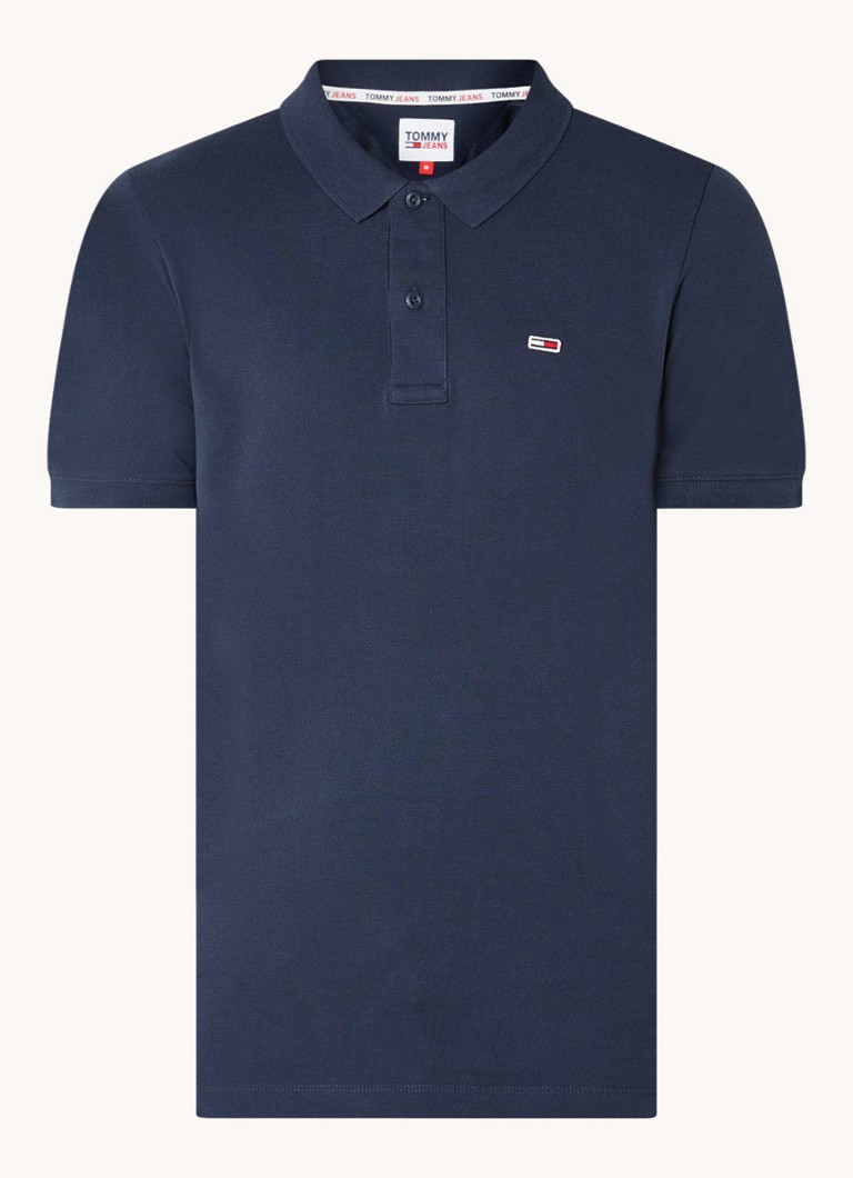 Tricou polo Tommy Hilfiger slim fit din bumbac cu logo