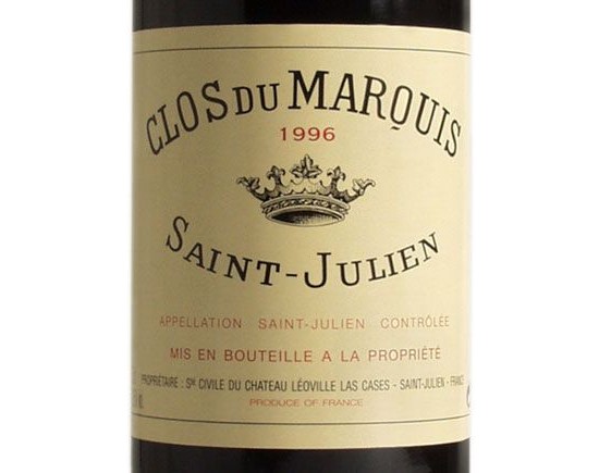 Clos du Marquis Rouge 1996, Second Vin du Château Léoville Las Cases Bordeaux Saint-Julien