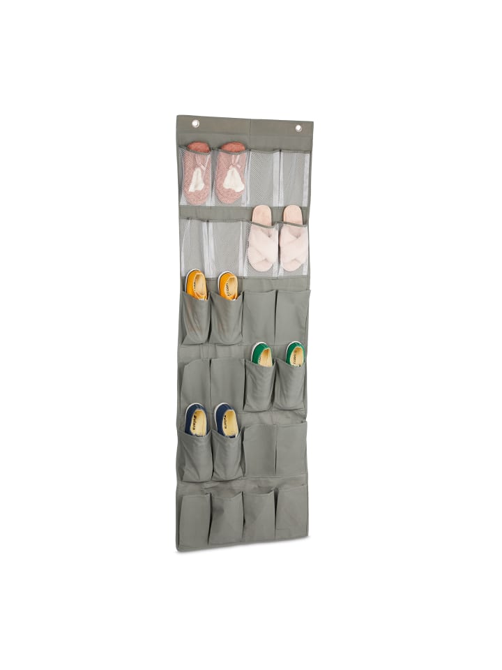 relaxdays Schuhorganizer in Grau - (B)56 x (H)162 (T)5 cm günstig kaufen onesize
