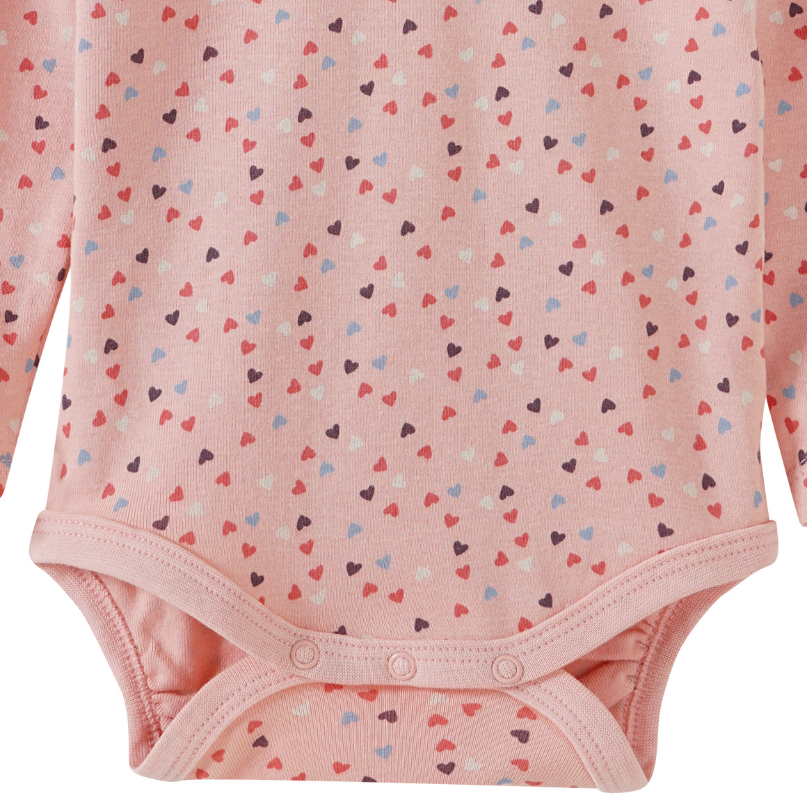 Baby Langarmbody mit Herzchen-Allover