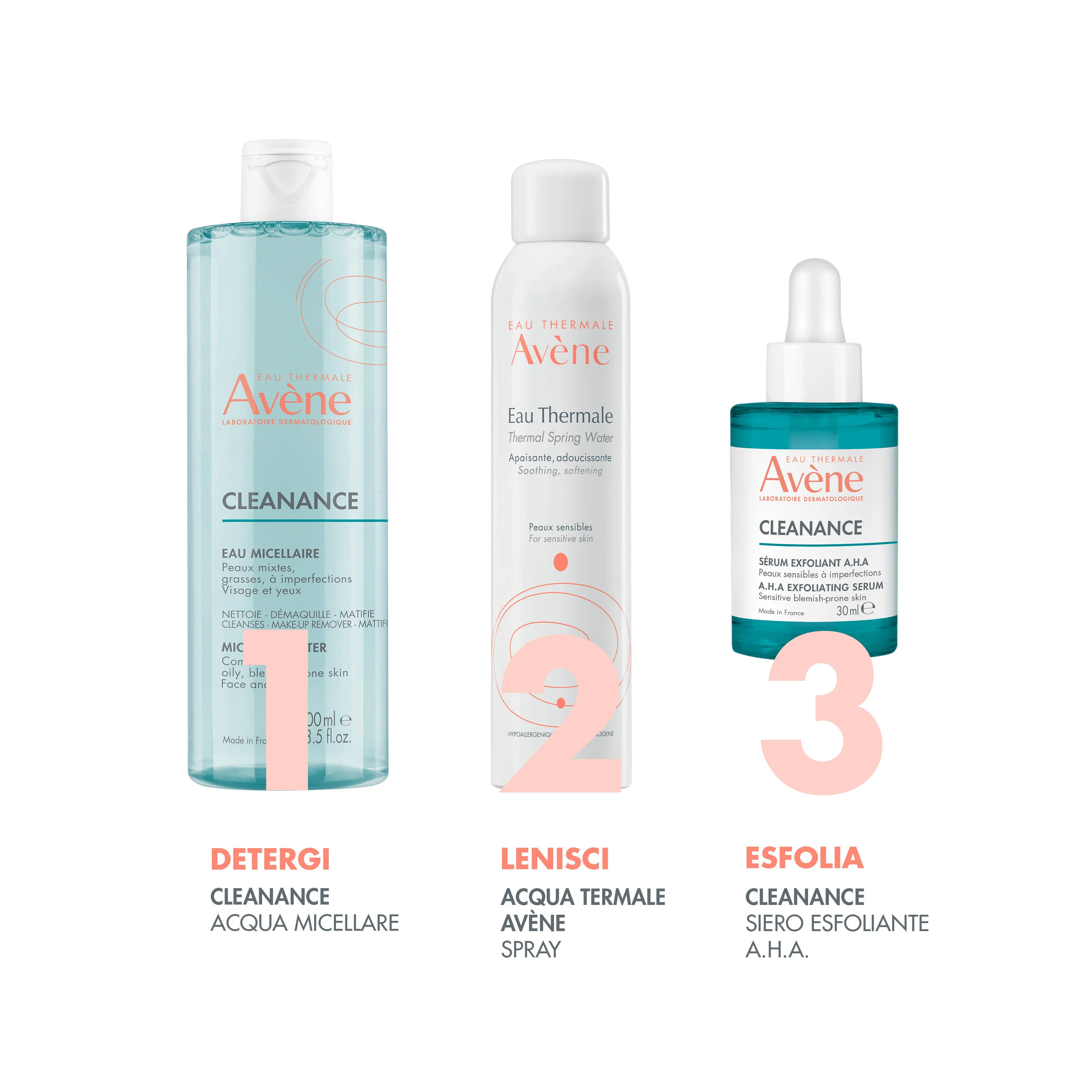 Cleanance AHA piling serum - serum za obraz proti nepravilnostim, piling za obraz