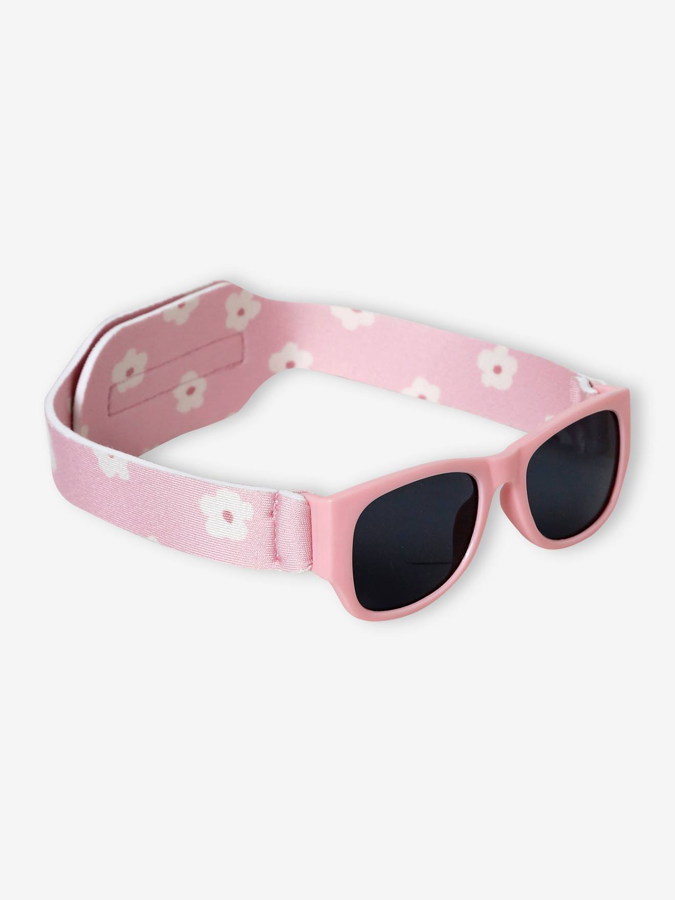 Vertbaudet Mädchen Baby Sonnenbrille mit Klettband - rosa