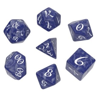 Classic RPG Cobalt & white Dice Set (7)