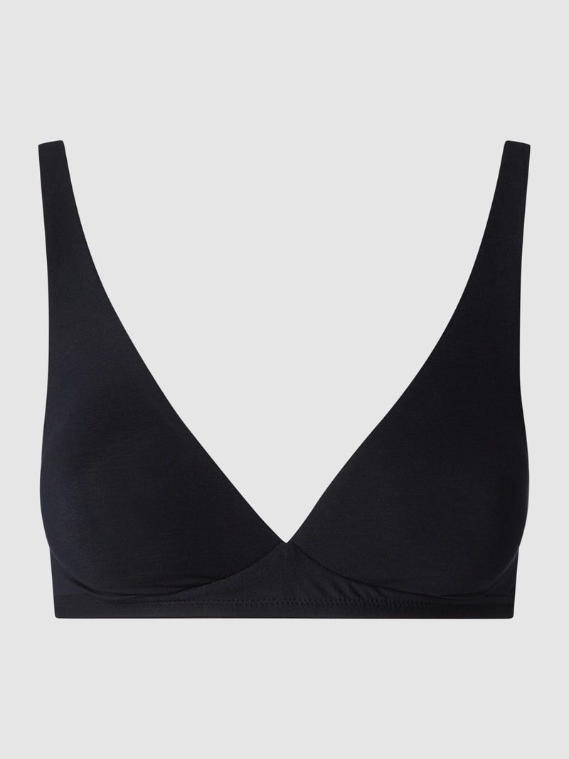 Bralette mit Stretch-Anteil Modell 'Cotton Sensation' in schwarz
