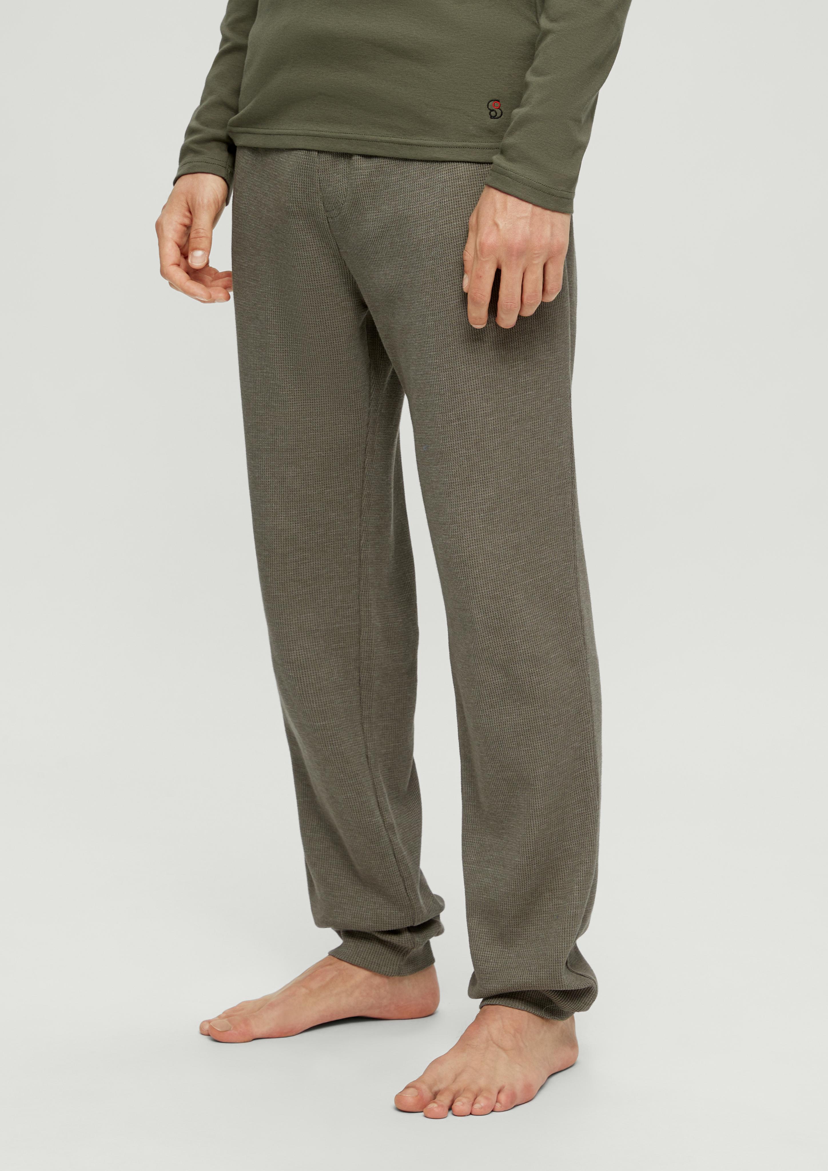 Pyjamahose mit Waffelpiqué-Struktur  6008407-7800