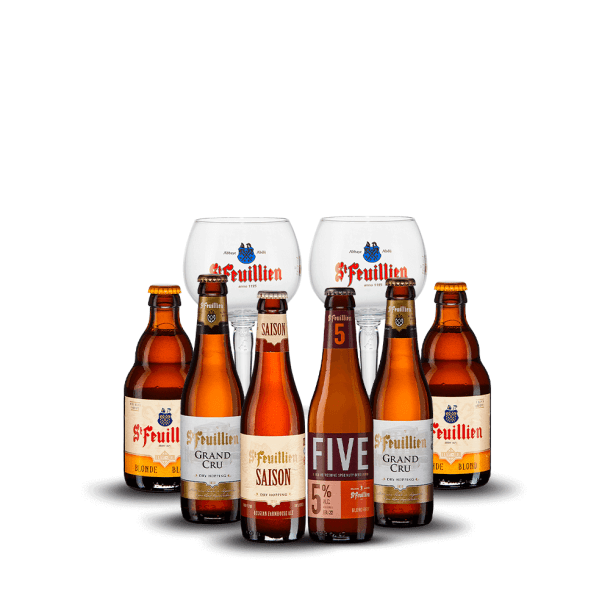 Pack St-Feuillien 6 Bières + 2 Verres