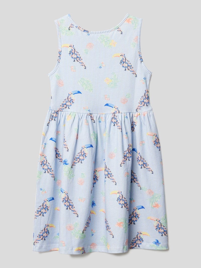 Kleid mit Streifenmuster in bleu