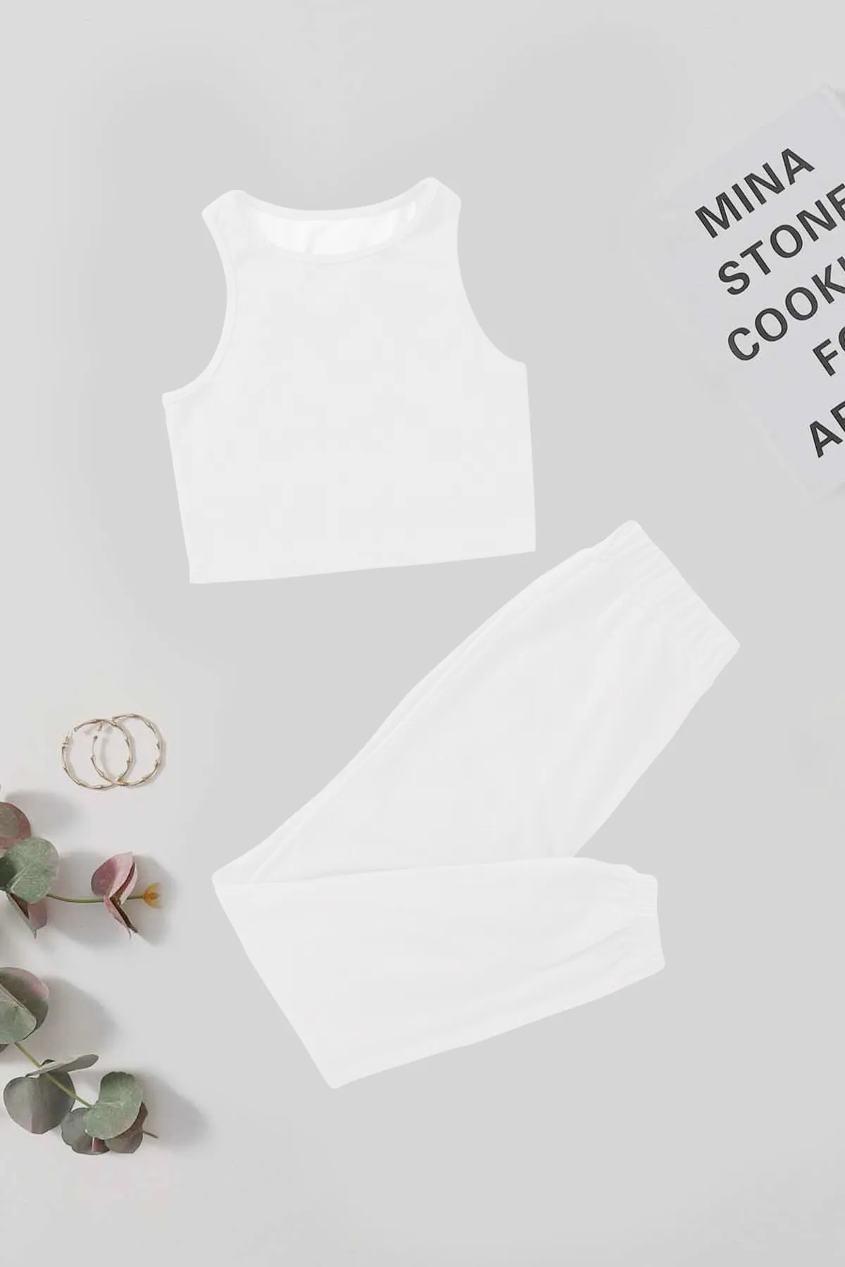 Merry See  Einfarbiges 1-Set ärmelloses Pyjama-Set aus Fleeceoberteil und -unterteil